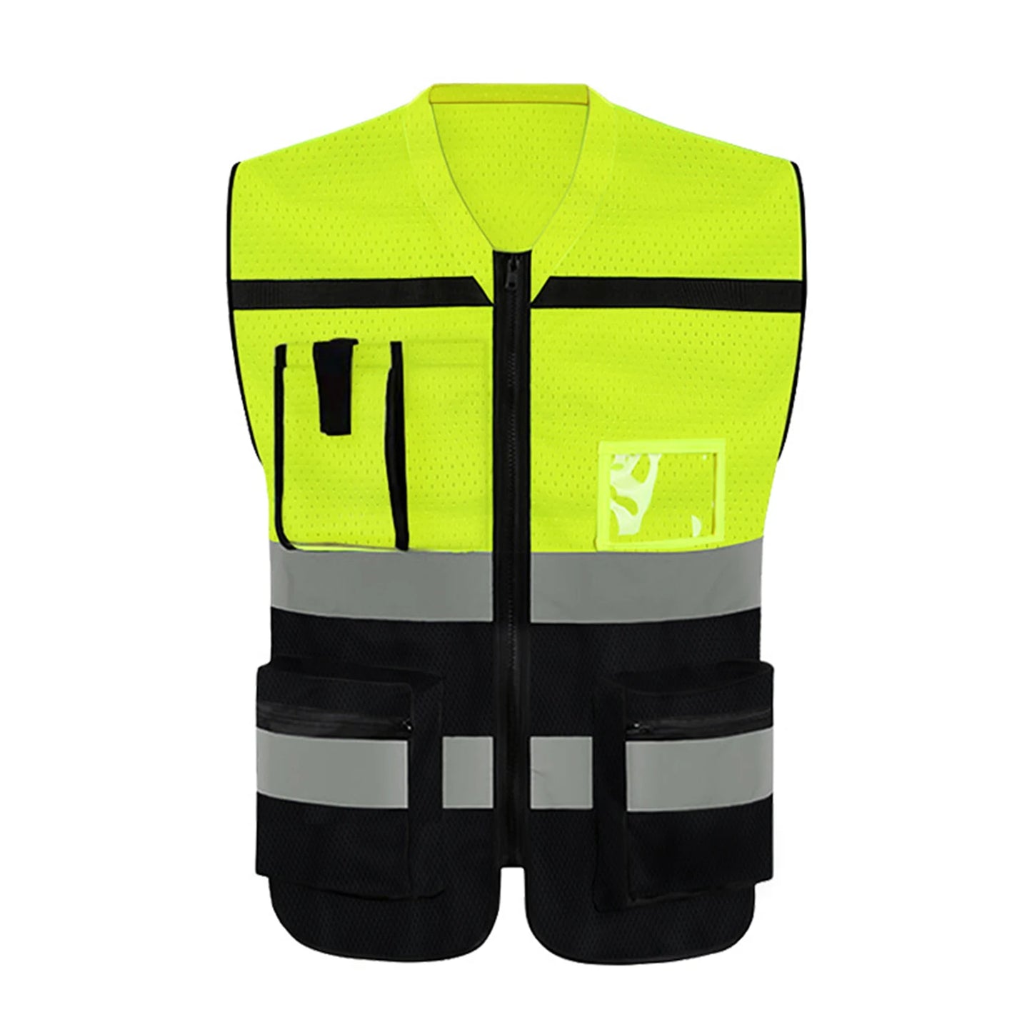 1Pc Reflective T-Shirt Quick Dry Round Neck/Lapel Reflective Shirts Men's Clothing High Visibility Safety Vest for Night Running