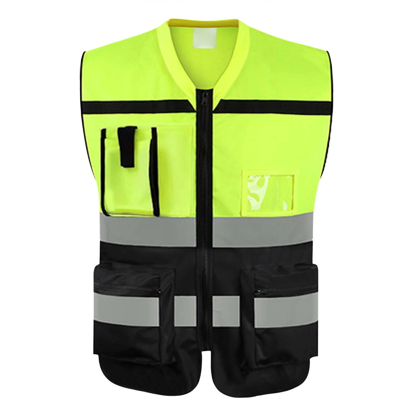 1Pc Reflective T-Shirt Quick Dry Round Neck/Lapel Reflective Shirts Men's Clothing High Visibility Safety Vest for Night Running